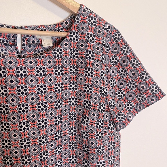 J. Crew Short Sleeve Print Blouse - Picture 5 of 8